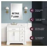 Melpark 36" Sink White Bath Vanity only R$1099