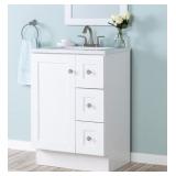Glacier Bay 25" Bath Vanity+ Marble Top R$320
