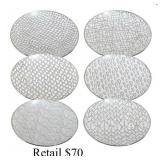 Mosaic Silver 6-pc. Porcelain Appetizer Plate