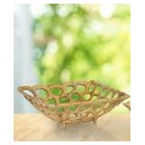 SPI Brass Finish Square Bowl W20