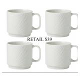 Lenox Modulus Mugs, Set Of 4, Vapor #3.8