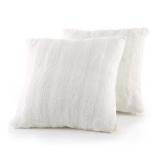 Cheer Collection Faux-Fur 2-Pc Decorative Pillows
