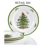 Spode Christmas Tree Salad Plates, Set of 4