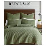 Levtex Cross Stitch Quilt Set, King/CalKing #24.9