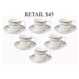 Lorren Home Trends Floral Espresso Set, 12Pc #3.6