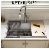 Kohler Provo 33" Workstation Kitchen Sink Kit #100