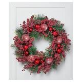 Holiday Lane Christmas Cheer Red Berries Wreathw20