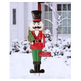 Glitzhome Metal Nutcracker Yard Stake , 36"