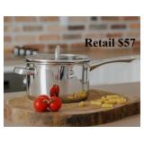 Sedona SS 3.5-Qt. Saucepan +Draining Lid#10