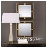 Allick 18 X 18 inch Gold Wall Mirrors,Square #4.53