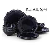 Lenox Chelse Muse Floral Navy 12pc Dinnerware Set