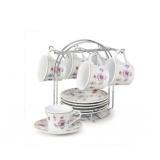 Lorren Home Trends Cups and Saucers Set of 6