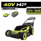 RYOBI 40V 20" Walk Behind Push Lawn Mower