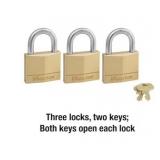 Master Lock Outdoor  Padlock Set (3-Pack)