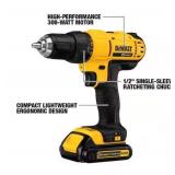 DEWALT 20V  Drill/Driver Kit R$179