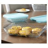 Anchor Hocking Basketweave  4pcs Bakeware #10
