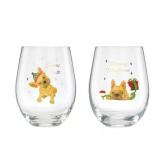 Cambridge Frenchie Stemless Wine Glasses 2Pc #2