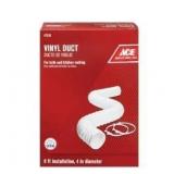 Ace 96". L x 4". D Silver/White Vinyl Vent Duct