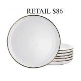 Elama Alejandro Gold-Tone Dinner Plates, W14