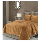 Tribeca Living Florence Velvet Solid Quilt #14