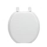 Project Source Wood White Round Toilet Seat