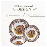 #16 Spode Woodland 3 Piece Dinnerware Set