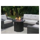 R$229 Style Selections 30-in Round Fire Pit Table