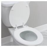 Project Source Wood White Round Toilet Seat