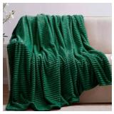 #3 Hunter green throw blanket
