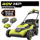 R$549 RYOBI 40V Brushless 21' Lawn Mower  Cordless