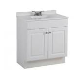 Project Source 30' White Bathroom Vanity