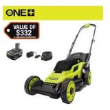 R$279 RYOBI ONE+ 18V 13' Cordless Walk LaWn Mower