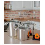 #10 Sedona Kitchen SS3-Piece Stock Pot Set