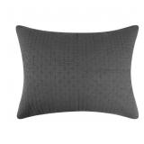 #7 Cross Stitch Charcoal Standard Sham
