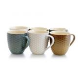 Elama Stoneware Mug Set - 6 Pieces