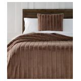 #30 Hotel Collection Channeled Faux Fur Blanket