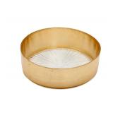 #4 Crystal Glass Bowl with Gold Border