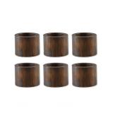 #4 Design Imports Wood Band Napkin Ring Set of 6