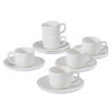 #6 Mikasa Set of 6 Espresso Cups & Saucers