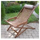 #24 Folding Eucalyptus Outdoor Lounge Chair