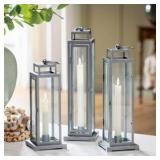 #7Evergreen LED Tapered Candle Tower Lanterns