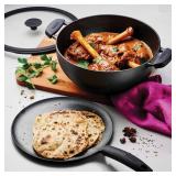 #11 Tramontina 3pcs Cast Iron 7-Quart Deep Kadai &