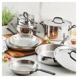 #85 KitchenAid 11 pcs 5ply clad Ss cookware set