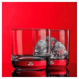 #5 Red Series Bubble Double Old Fashion Glasses