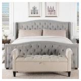 R$651 Jennifer Taylor Marcella Silver Gray King Up