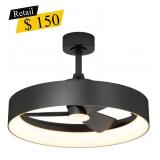 #25 Artika - Austin 23' LED Fandelier, Matte Black