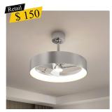 #25 Artika Austin 23' LED Fandelier Brushed Nickel