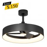 #25 Artika - Austin 23' LED Fandelier, Matte Black