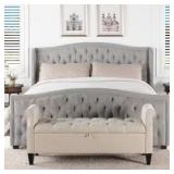 R$651 Jennifer Taylor Marcella Silver Gray King Up