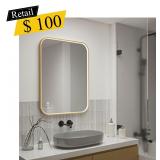 #16 Artika - Royce Gold LED Wall Mirror, 32' x 24'